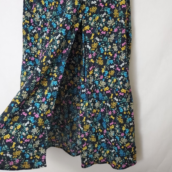 Sanctuary The Fuller Slip Skirt Spring Field Size XS Floral Front Slit Midi - Picture 3 of 7